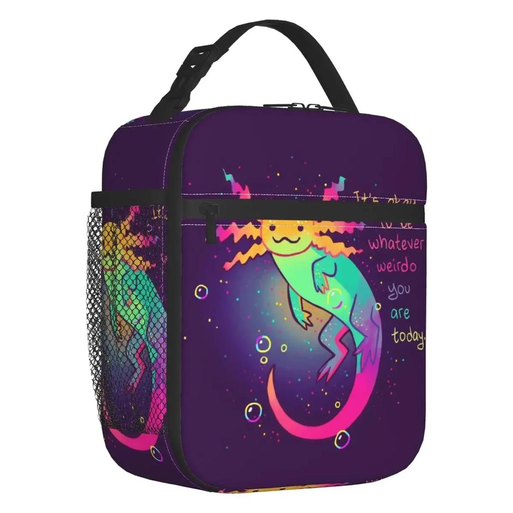 My Spirit Animal Is An Axolotl Lunch Box Multifunction Salamander Animal Cooler Thermal Food Insulated Lunch Bag Kids School
