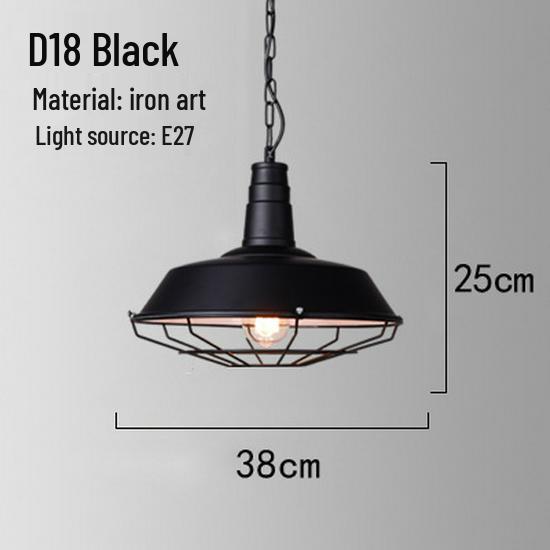 Retro Industrial Wrought Iron Pendant Lamp - Minimalist Style for Bars, Hotels, and Restaurants