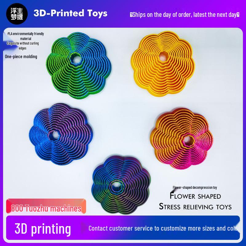 3D Flower Decompression Toy and Educational Desk Ornament