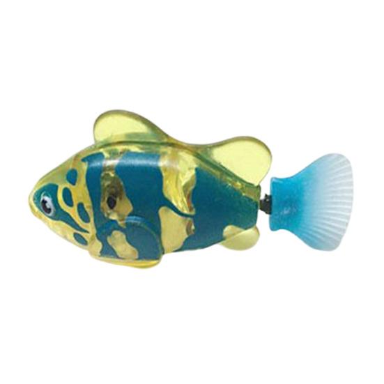 Electric Swimming Fish Toy with Realistic Motion & Sound Waterproof LED Light Fish Interactive Pool Toy for Pet Cat Play