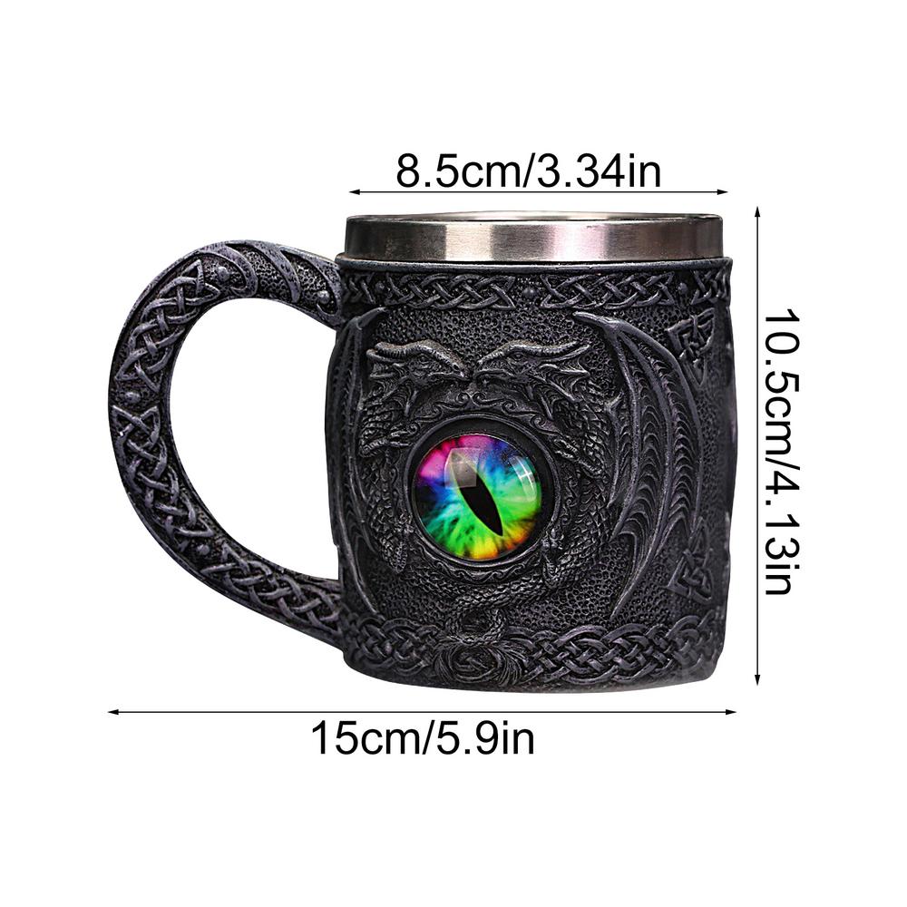 Dragon Coffee Mug Norse & Celtic Men Mugs Dragon's Eye Norse & Celtic Men Mugs MedievalBeer Tankard For Men Dragon Lovers