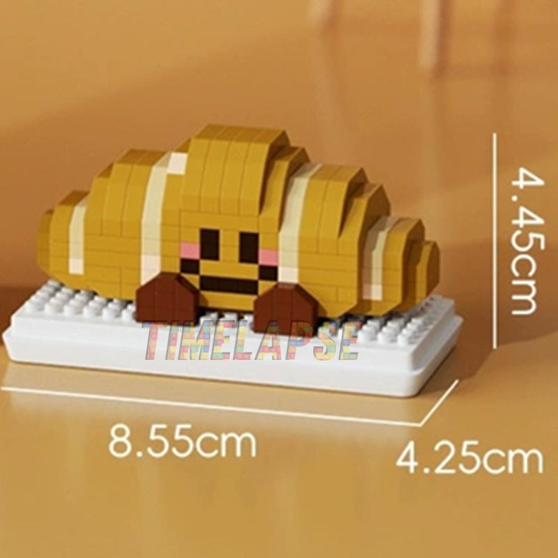 NEW Cute Food Bread Swiss Rolls Baguettes Croissants Sandwiches Toast Building Blocks Kit Girl Bricks Model Kids Toy Children
