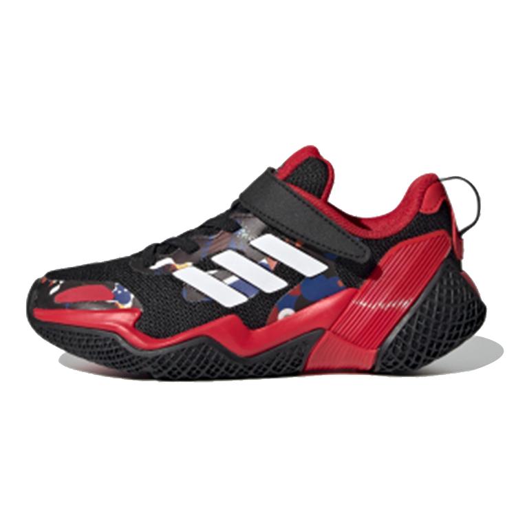 New Adidas 4Uture Rnr ''CNY'' El K Anti Slip Wear Resistant Low Top Running Shoes Black Red White Kids' FZ4589