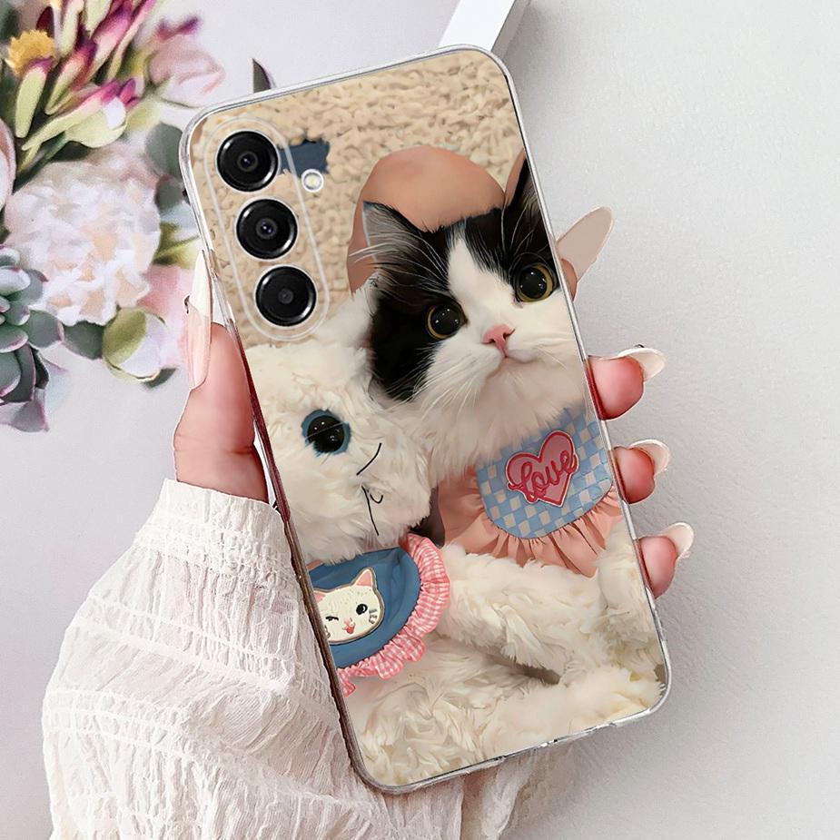 For Samsung Galaxy A17 5G Case SM-A176B New Cat Butterfly Painted Cover Soft Slim Phone Case For Samsung A17 A 17 5G Fundas Bags