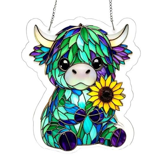 Suncatcher Stained Glass Puzzle Acrylic Pendant Light Refraction Window Hanging Jigsaw for Home Decor