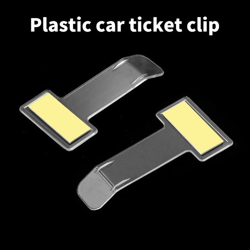 Car Styling Parking Permit Clip Car Fasteners Card Holder Self Adhesive Fasteners for Car Windshield Home Refrigerator