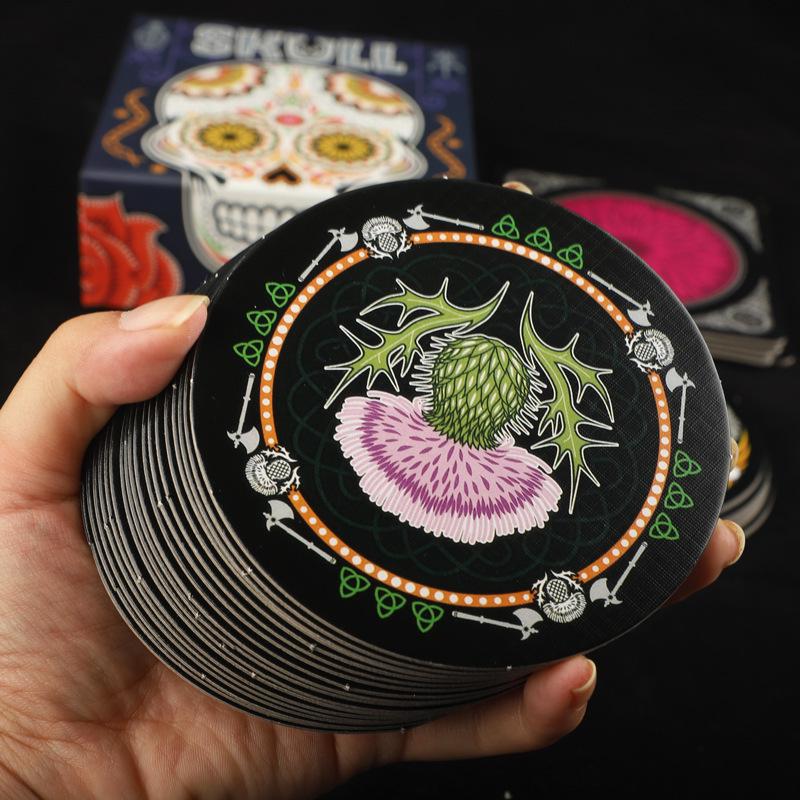 Rose und Schädel: Yarn Bluff Strategie-Brettspiel für Erwachsene