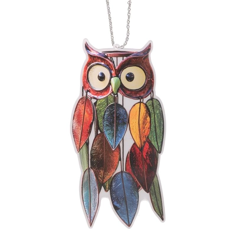 652F Acrylic Owls SunCatchers Handmade Wall Art For Home Window Decoration 20cm