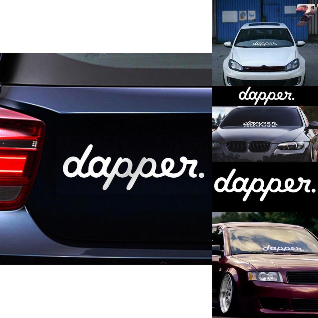 Hochwertige Weiße Dapper Auto Styling Aufkleber Decals Für Front- Und Heckscheibe Fenster Türdekor