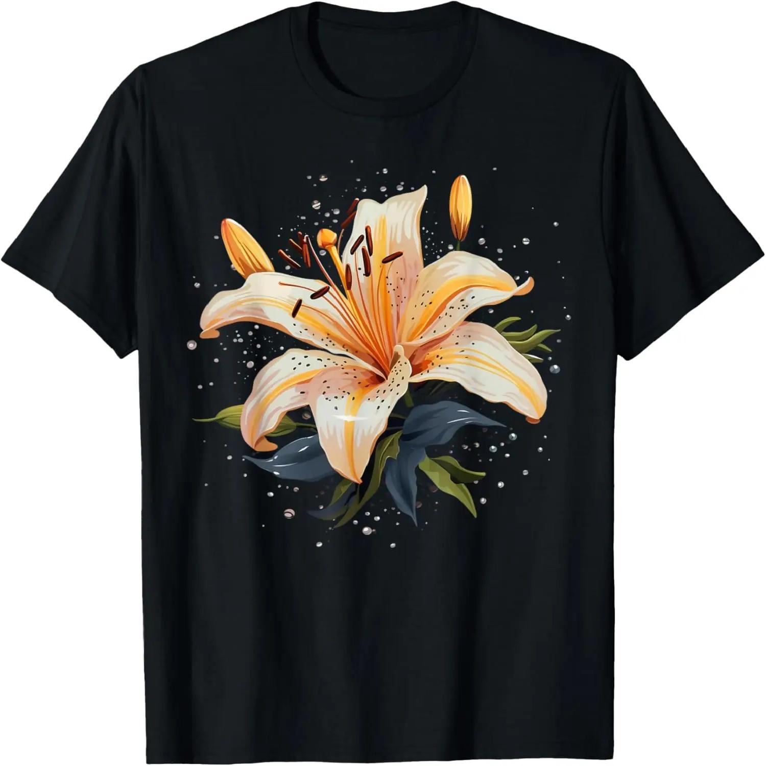 Shattered Lily flower with Lily petals T-Shirt XXXXL