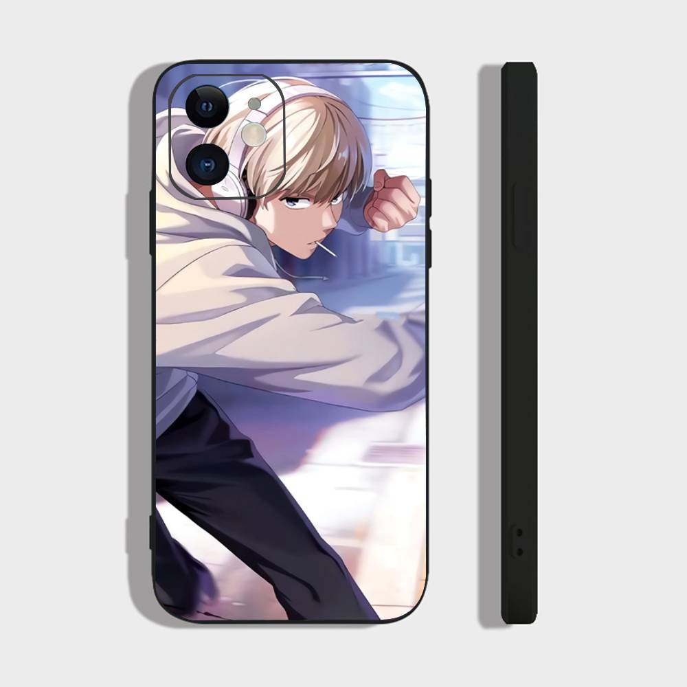 

Kaji Ren Hot Blooded Anime W-Wind Breaker Phone Case For IPhone 17 Air 16 15 14 13 Pro Max 11 12 Black Silicone Cover IPHONE 15