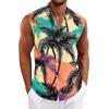 Men Tank Tops Sleeveless Shirts for Men Button Down Print Casual Men’s Tank Tops Men’s Tank Shirts Summer Beachwear