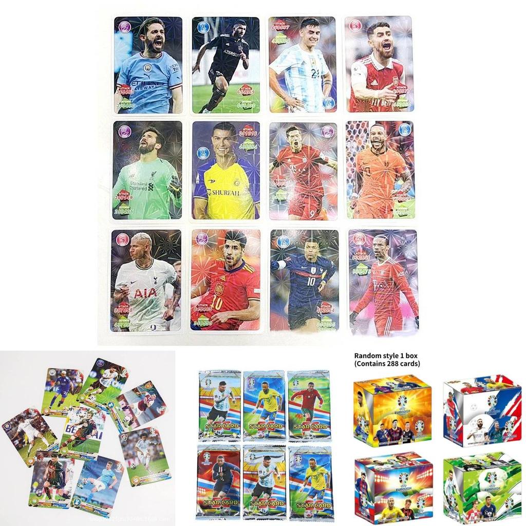 Prémiové fotbalové hvězdné karty Evropský pohár Cristiano Ronaldo Neymar Messi Sběratelské