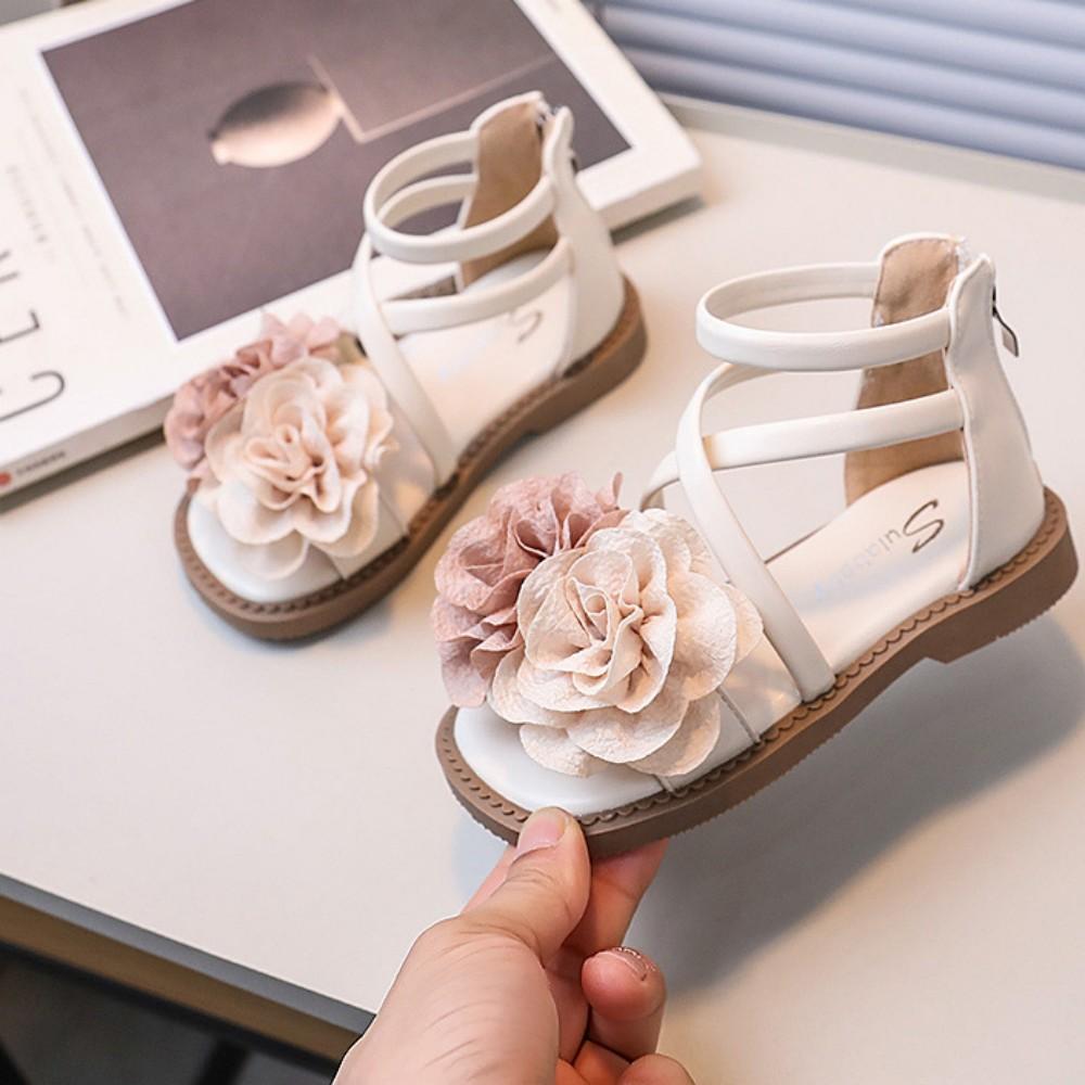 Girls' Sandals Summer Children's Flower Princess Shoes Little Girls' Roman Sandals