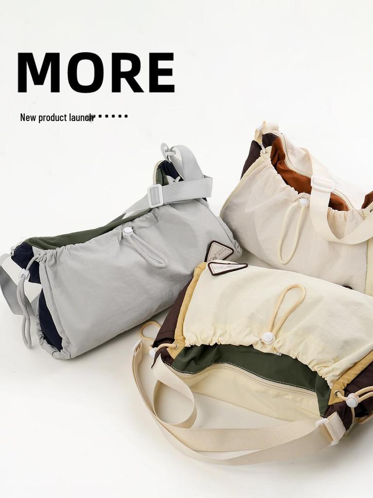 Unisex Color Block Outdoor Crossbody Backpack for Hiking and Mountaineering