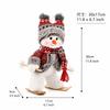 Christmas Decorations Set Snowman Figurine With Hat Tabletop Ornament Nordic Style Home Dining Room Holiday Display
