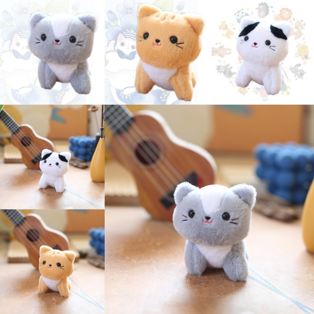 Adorable Plush Cat Keychain Soft Cuddly Toy With Pp Cotton Filling