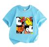 Kids Boys Girls Crew Neck Short Sleeve 100% Cotton T-shirt, Cute Cartoon Mouse Pop Art Print Casual Soft Breathable Summer Basic Tee for Children Dail
