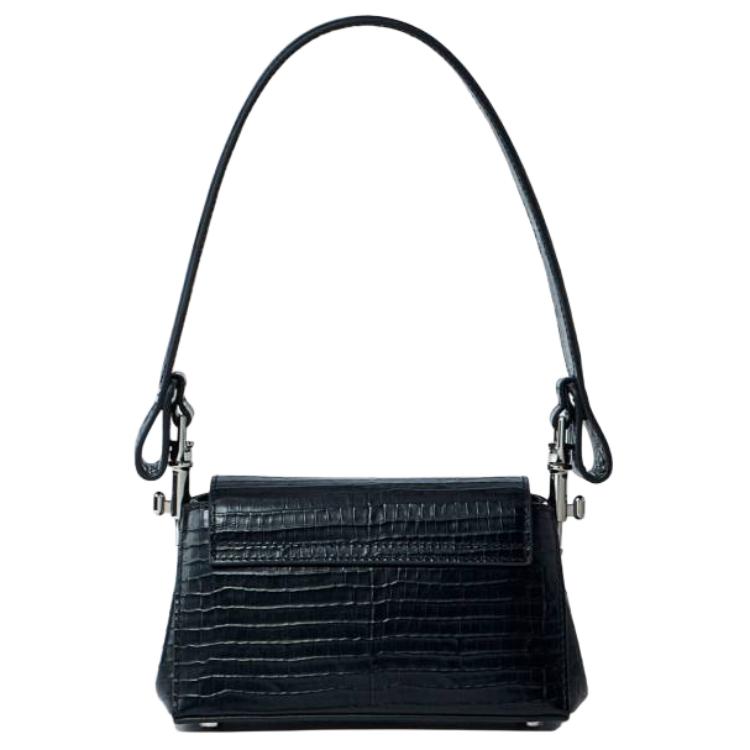 VIVIENNE WESTWOOD Hazel Logo Classic Leather Shoulder Bag Small Women Shoulder Bag Black 46030001WL00C0N401