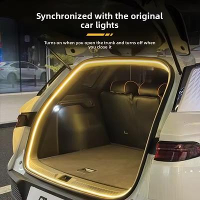 2/4m Car High Brightness Trunk Lighting Ambient Light Interior Decoration LED Wiring Free Automatic Sensing Tailgate Light Strip