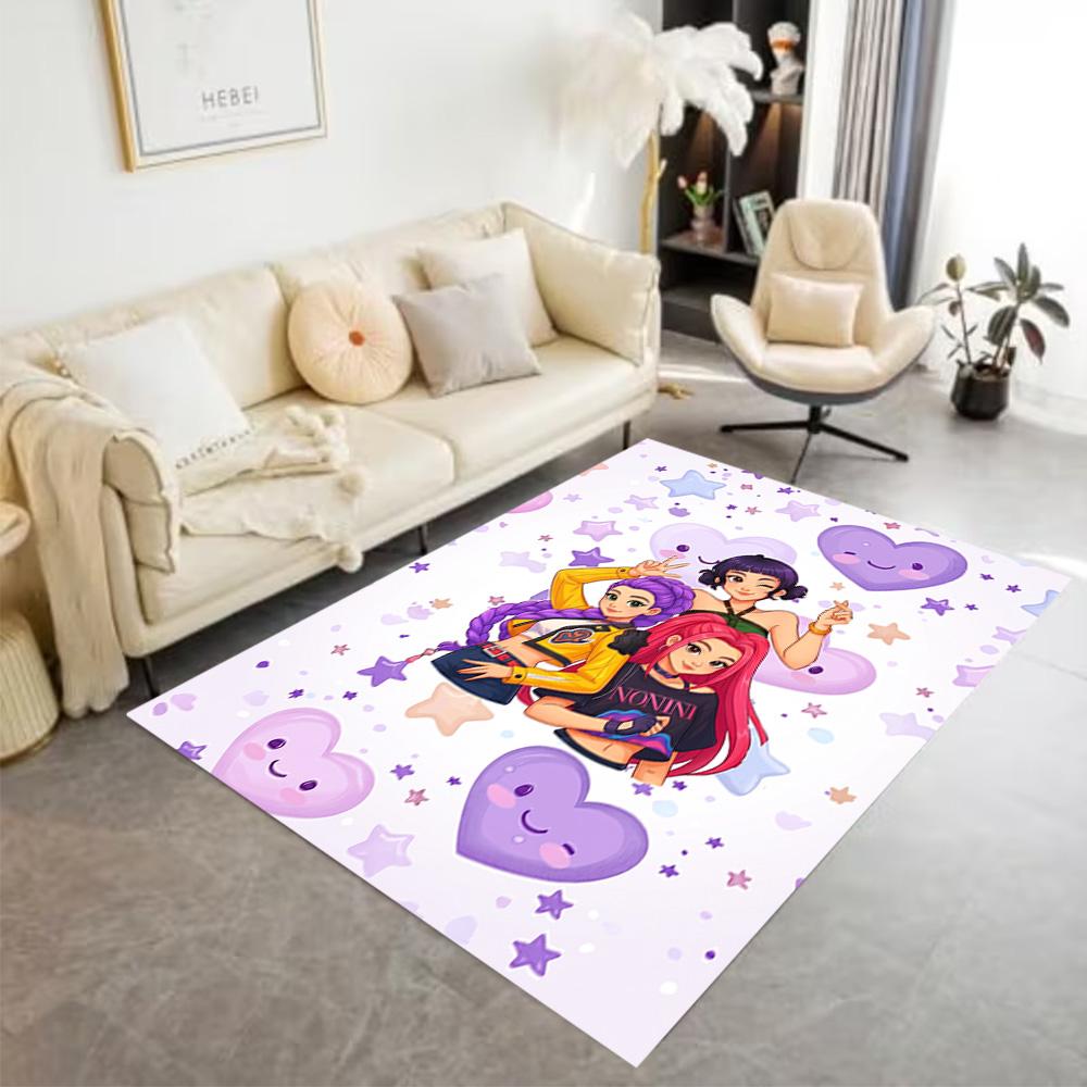 Nighttime Snack Adventure Carpet Design for Playrooms Decorate Room Bedrooms Hallway Anti-slip Rug Decorate Offices