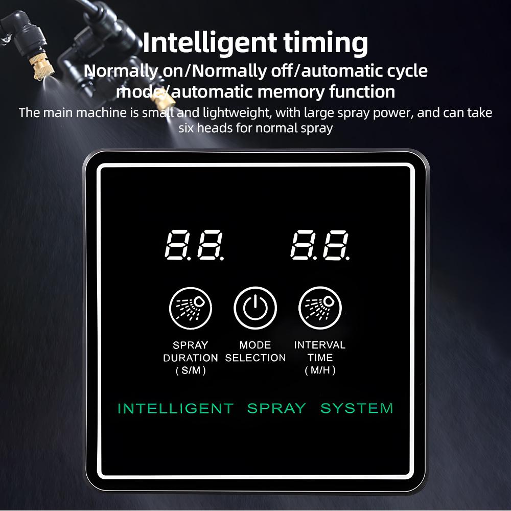 Reptile Fogger Smart Spray System Touchscreen Controller Reptile   Automatic with Timer Low Noise 360 Degrees   Misting Nozzles for Terr