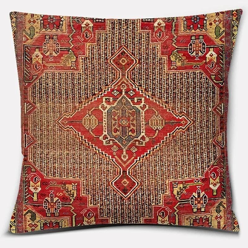 

Антикварна червоно-синя серія Декоративна подушка для дому та офісу Подушка для спальні Подарунок Наволочка для подушки на диван/автомобіль 60x60cm