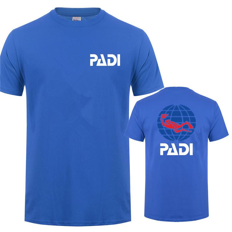 Potápěč Padi Tričko Unisex Ležérní Bavlněné Krátký Rukáv Vrcholy Lh373