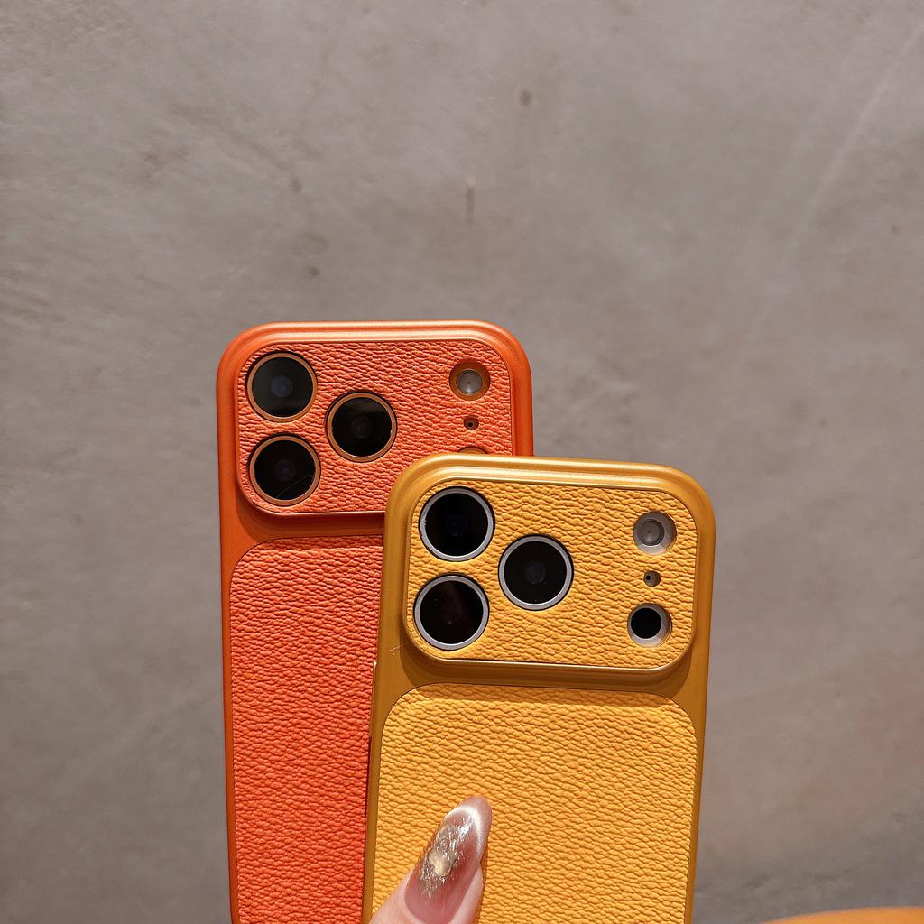 Lychee Leather Shockproof Phone Case For iPhone 17 Air 16 15 14 13 Pro Max Instantly Turn 17Pro Full Bumper Matte Cover