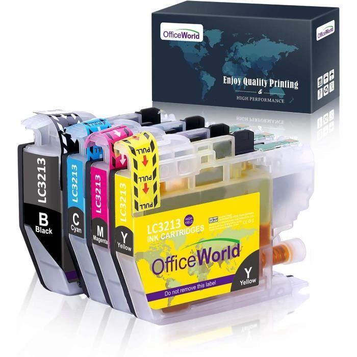 Cartouches d'encre OfficeWorld LC3213 Multipack Cartouche d'encre compatible pour Brother LC3213val LC-3213 avec Brother 84009