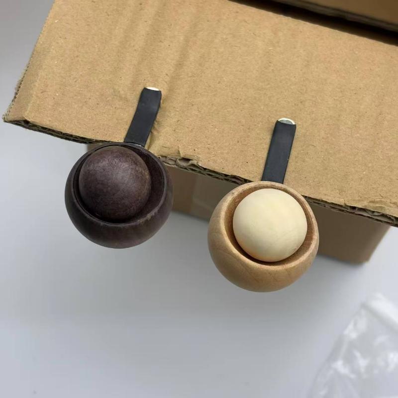 Spherical Wooden Car Essential Oil Diffuser Car Aromatherapy Clip Car Air Freshener Auto Decoration
