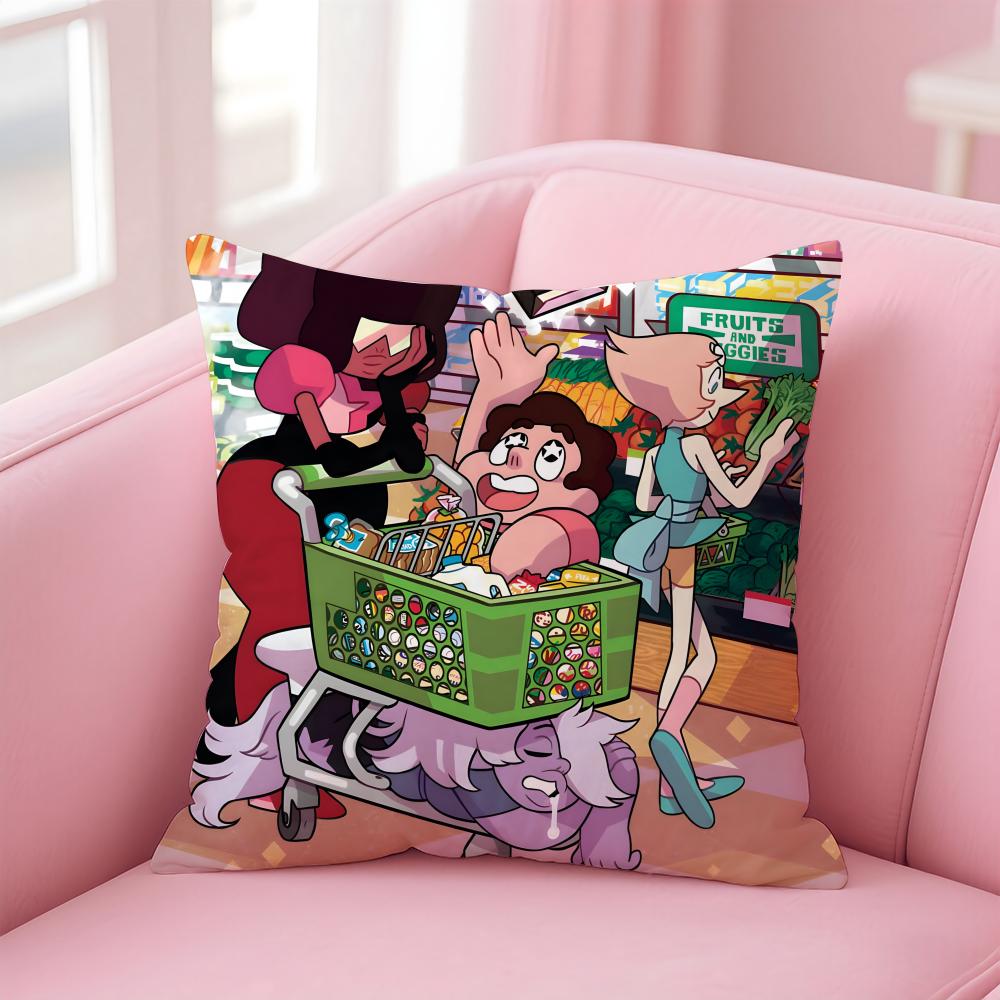 

Fashion SSteven Universes Cartoon Cushion Cover Pillow Case Soft Friendly Fabric Concealed Zipper 30X30cm