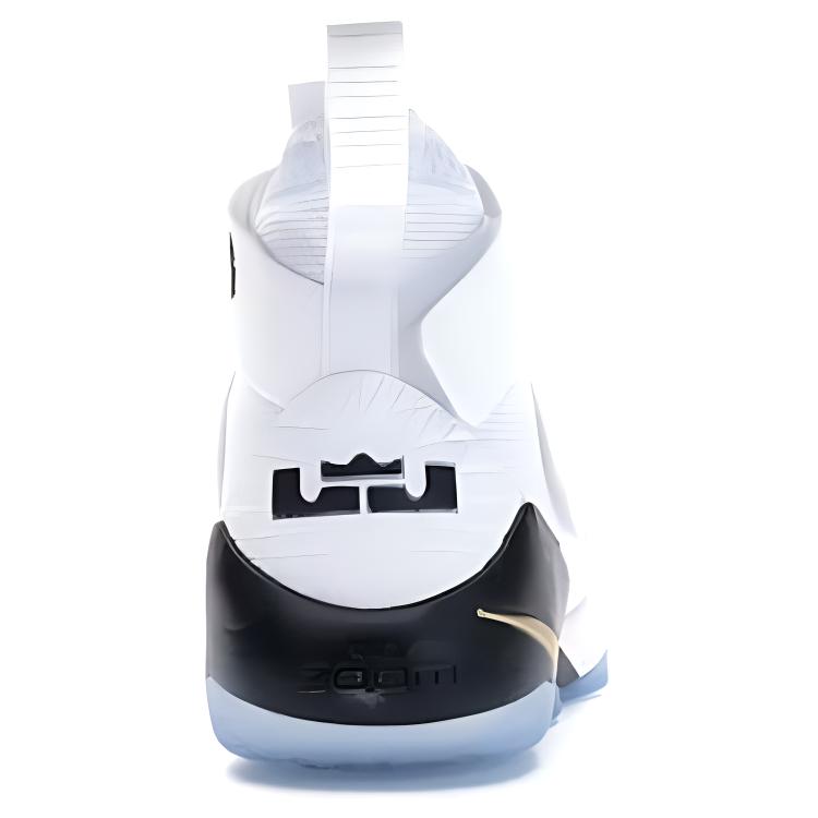 Nike Zoom Soldier 10 LBJ Round Toe Slip Resistant Lightweight High Top Performance Basketball Shoes Unisex sneaker Black White 852400-102