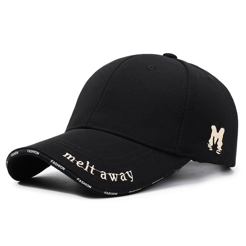 Letter Embroidery M Baseball Hat Outdoor Adjustable Sun Protection Breathable