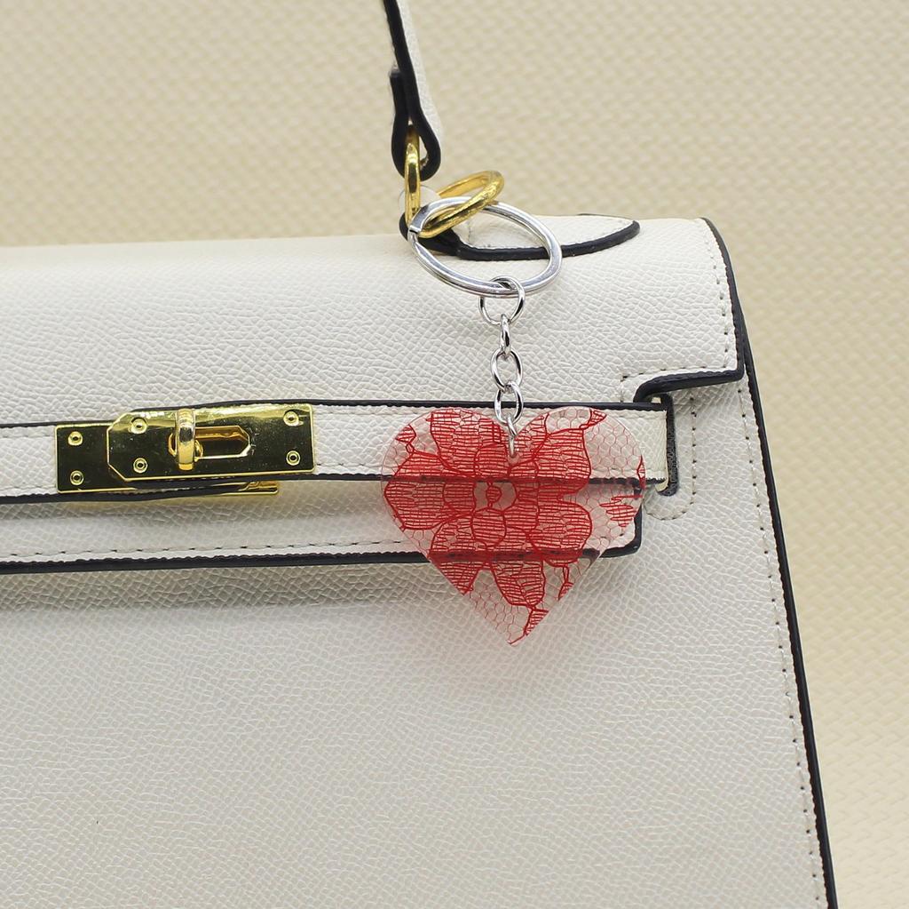 Acrylic Heart Crack Keychain & Phone Charm