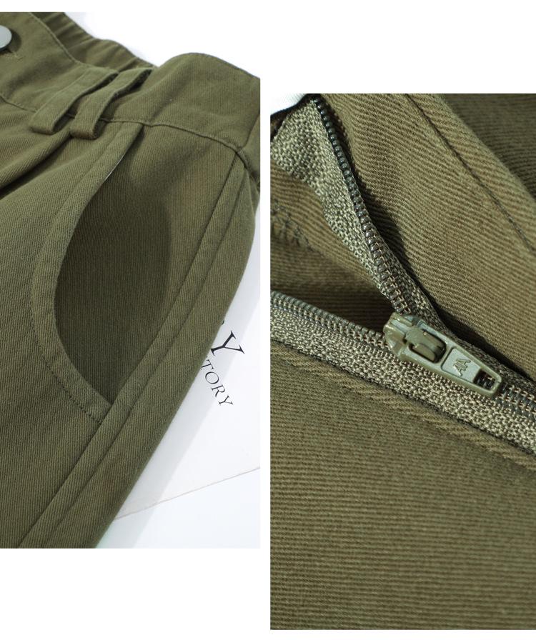 Women's Black Fleece-Lined High Waist Cargo Pants - Autumn/Winter, Slim-Fit, Straight-Wide Leg