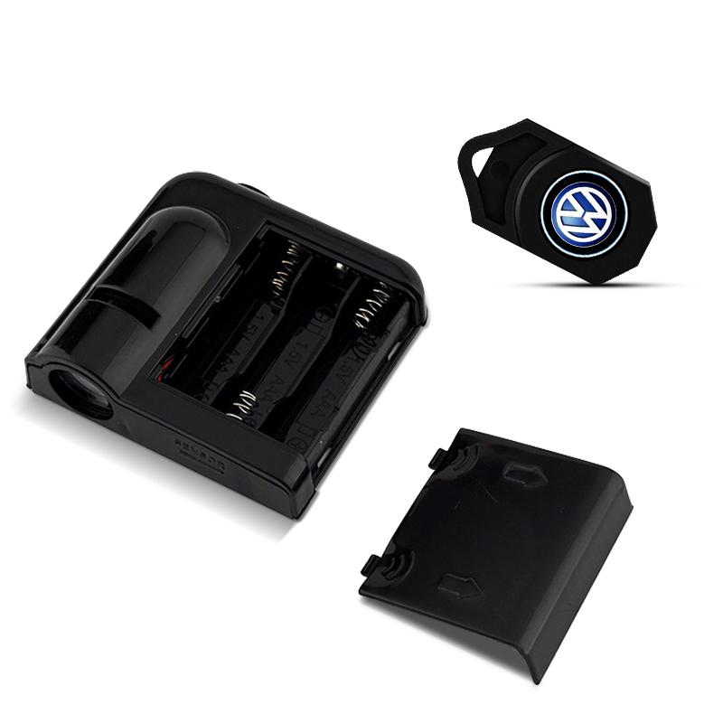 2Pcs Car Door Emblem Light LED Welcome Lamp Wireless Laser Projector For Volkswagen Golf-5 6 7 MK6 Jetta Lavida Polo Tiguan Passat B5 B6 B7