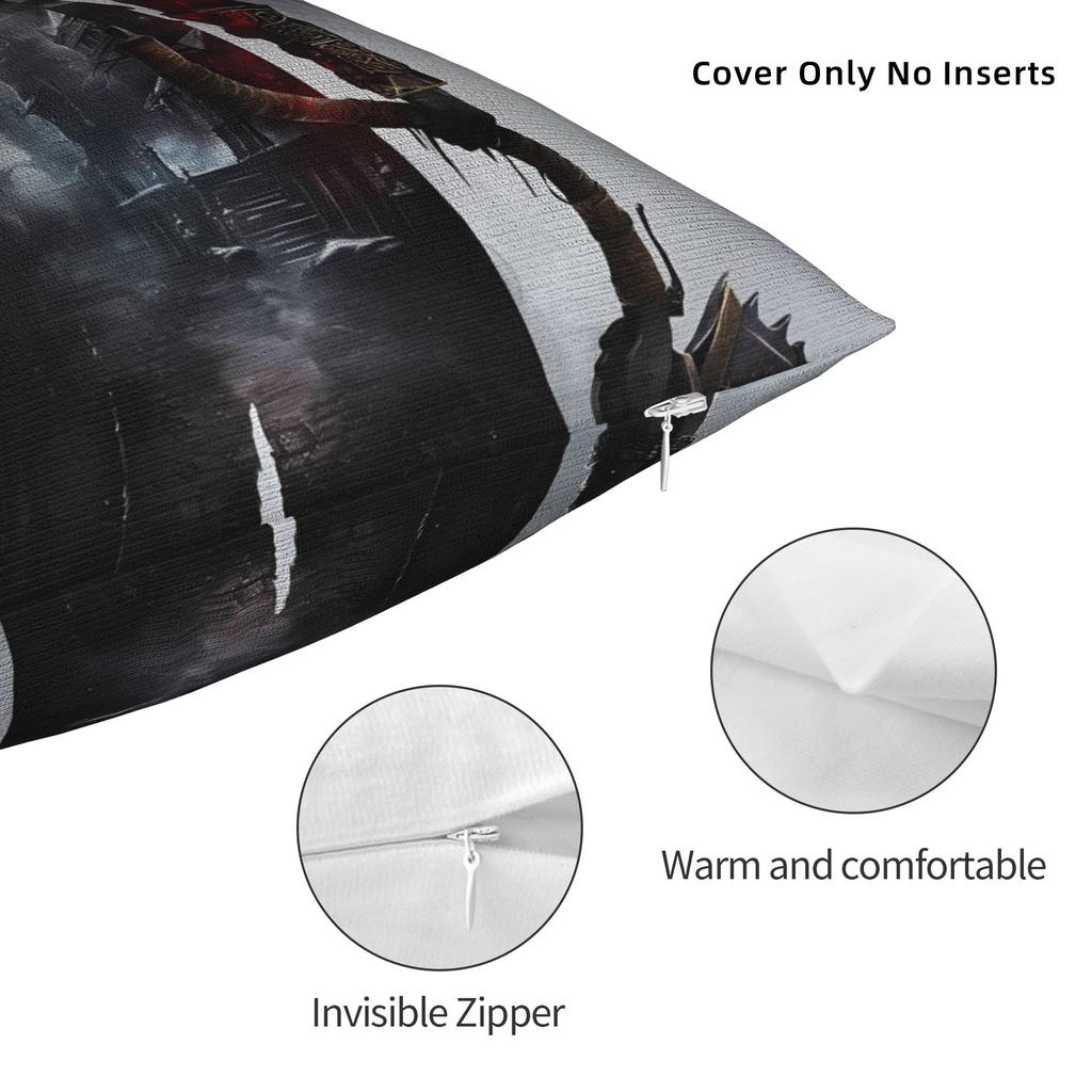 Hunter in Yharnam For Gamers Bloodborne Pillow Case Soft Pillow Cover For Wedding Party Home Decor Kawaii Pillowcases