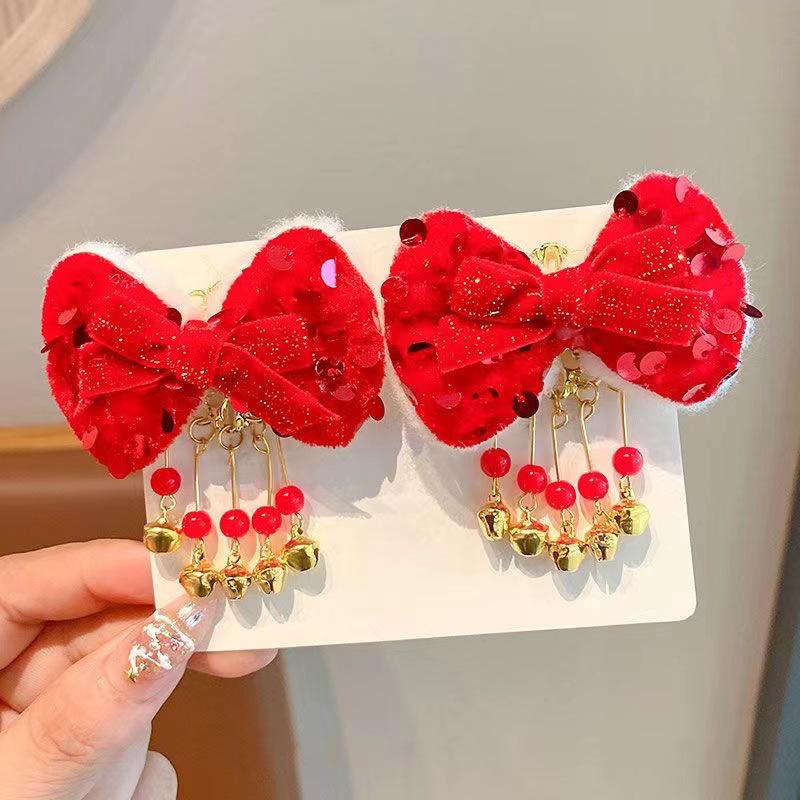 Children's Hanfu Hair Clip with Tassel – Festive and Safe for Hair