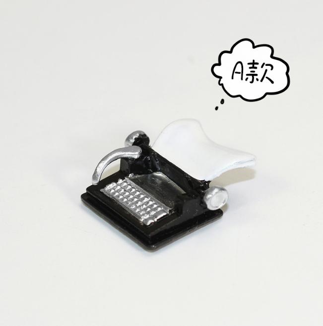 1/6 1/12 Doll House Simulation Miniature Mini Typewriter Model Decor