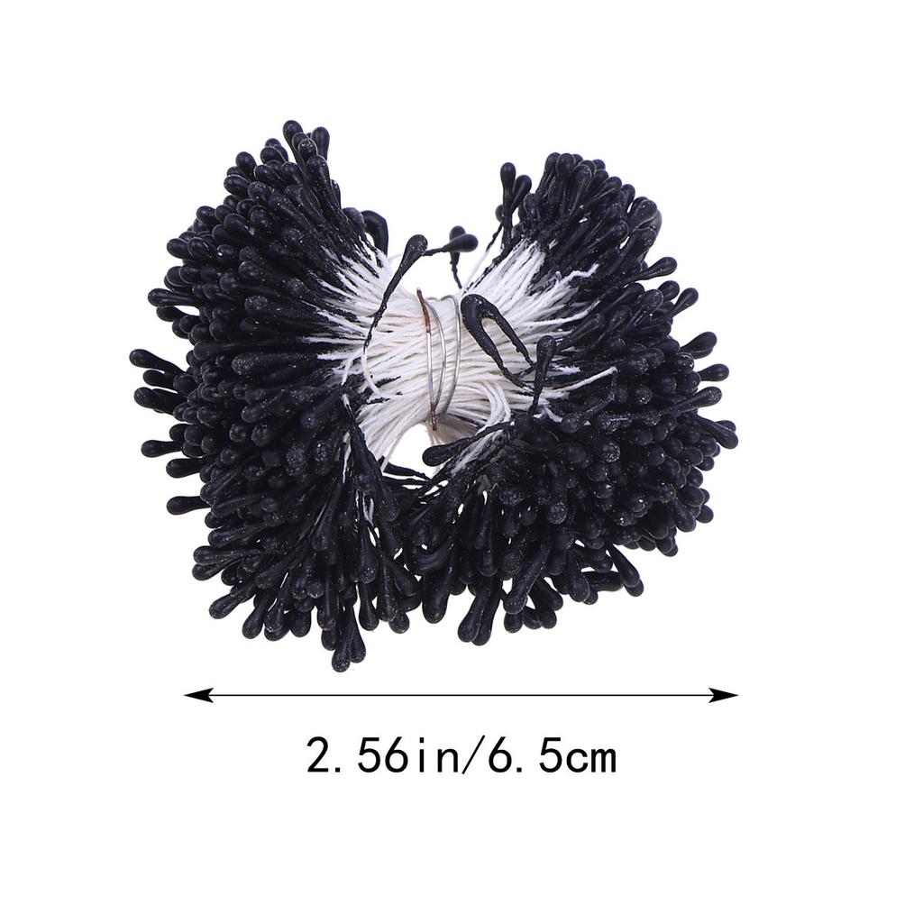 400Pcs Artificial Pearl Floral Stamens Double-Ended Vivid Realistic Stamens for Flower Making Craft Projects Decorations