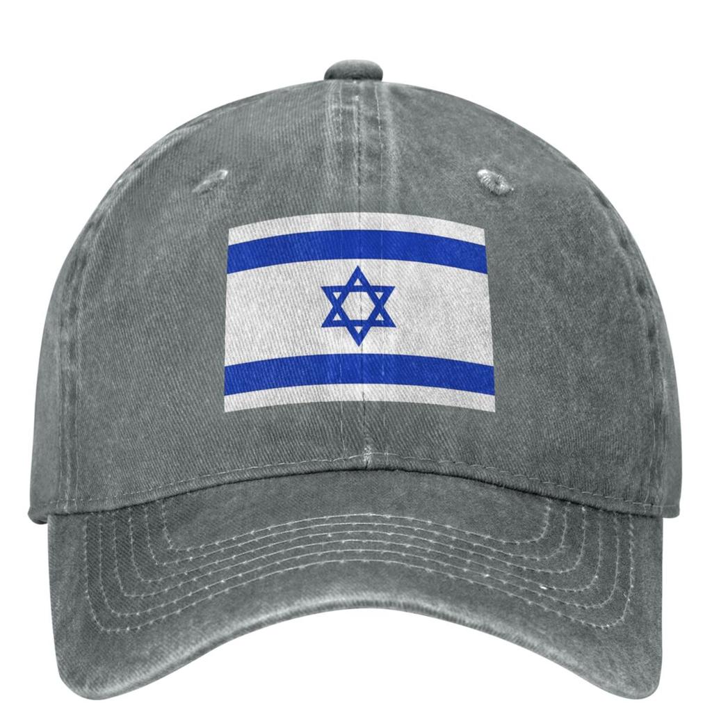 Israel Flagge Lässige Baseballkappe Frühlingsblau und Weiß Trucker-Kappe Jagd Camping Snapback-Kappe Unisex Passform Retro Baseballkappen