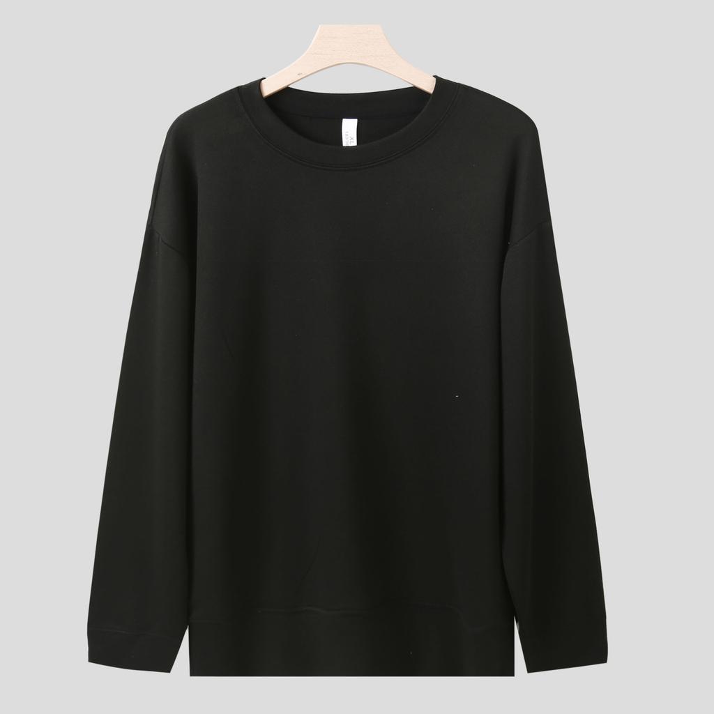 Winter Fleece-lined And Thickened Base Layer Shirt, German Fleece Round Neck Long-sleeved Sweatshirt, Long-sleeved T-shirt Base Layer Shirt