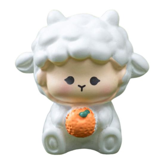 Mini Ovce Figurka Pryskyřice Miniaturní Zvíře Ornament Podzimní Sklizeň Socha Ovce pro Pohádkovou Zahradu DIY Řemeslo Mikro Krajina