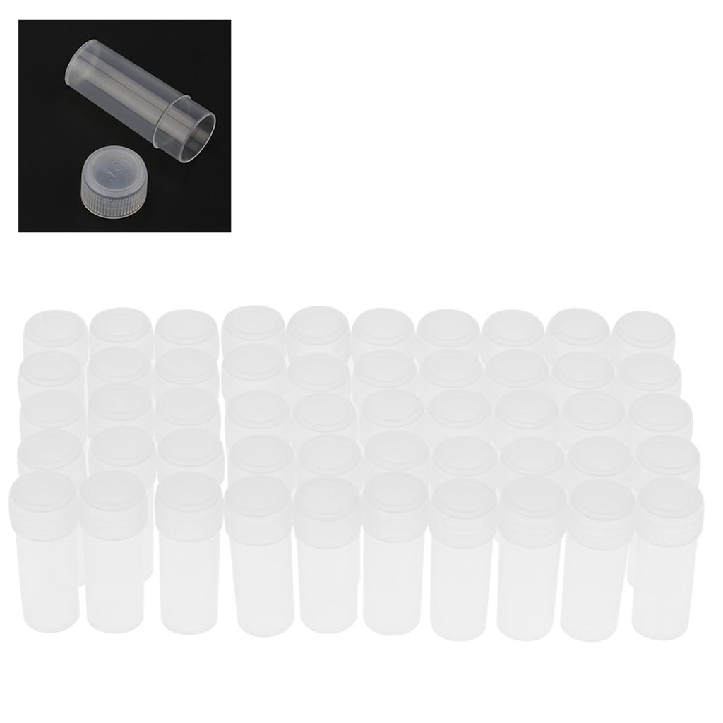 50 Pcs 5ml Volume Plastic Sample Bottles Small Storage Container