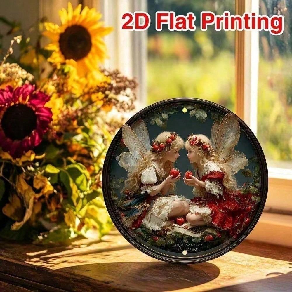 Vintage Boho Rund Aluminium Väggskylt 8x12 Tum Minimalistisk Platt Konstdekor för Vardagsrum Sovrum