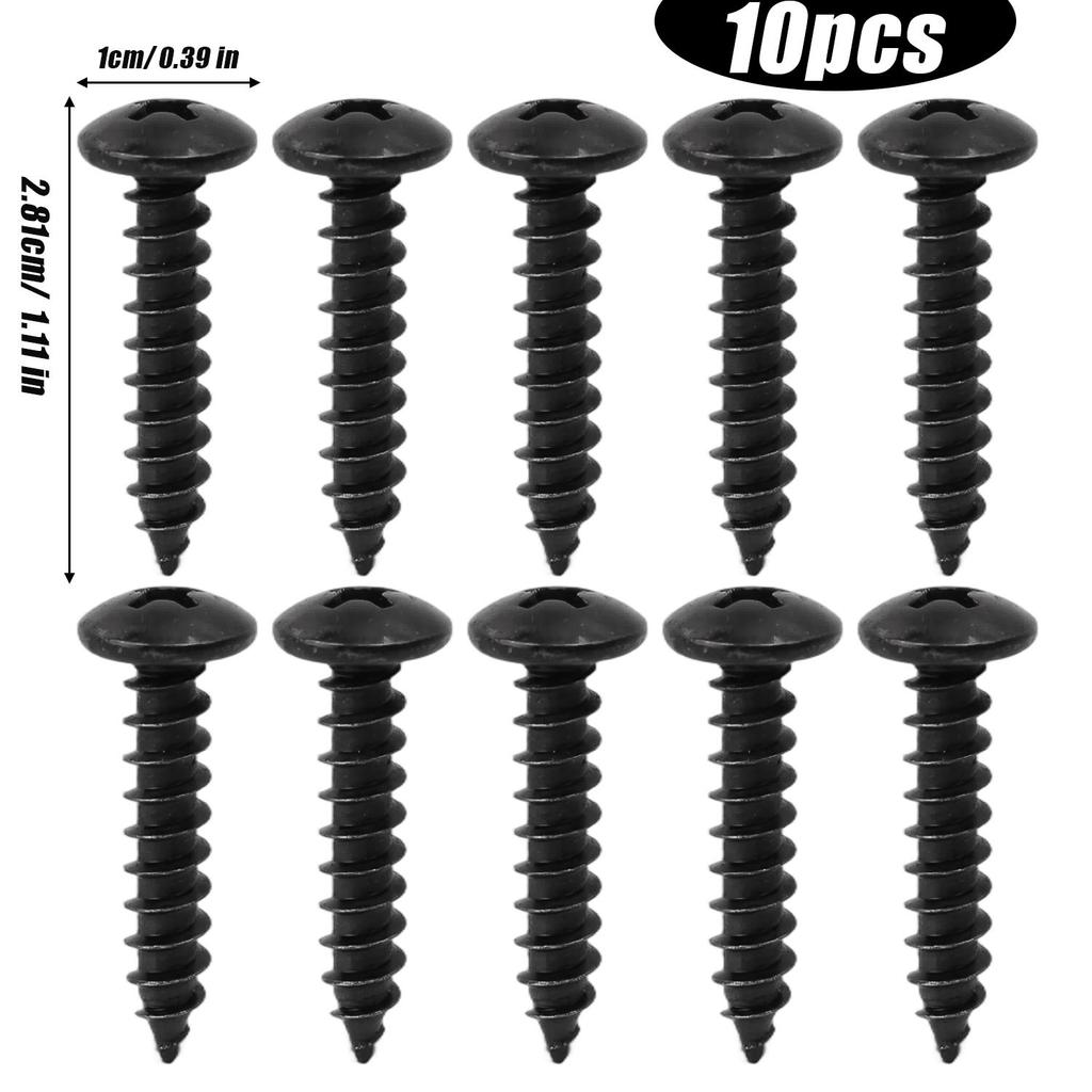 M2.3 M3.5 M4 M5 Phillips Truss Head Screw Carbon Steel Self Tapping Black Screws Woodworking Fasterner Hardware Accessories