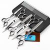 7-inch Napsun Black Pet Grooming Scissors Set: 4 Straight Shears, Fishbone Design, 3pcs 5pcs Options
