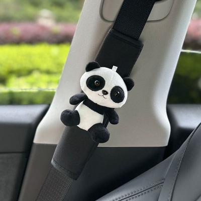 Panda Car Seatbelt Cover Soft Lamb's Wool Auto Shoulder Protector Pad Car Seatbelt Shoulder Holder Seat Belt Cover Car Accessory