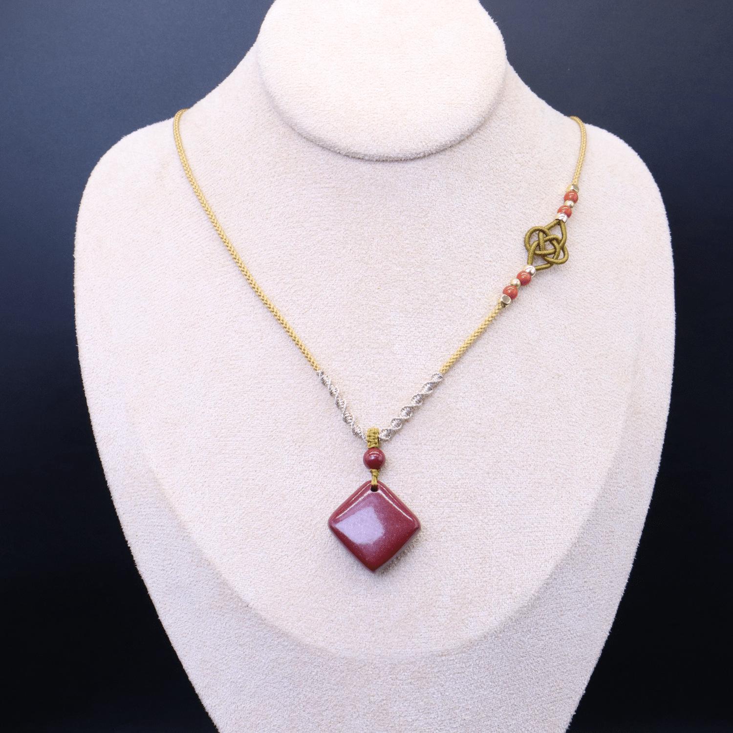 Purple Gold Sand Peace Pendant for Women - Cinnabar Couple Style Ornament Jewelry High Content Cinnabar (Approx. 75%-80%)